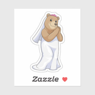 Bruid met sluier sticker