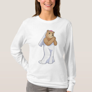 Bruid met sluier t-shirt
