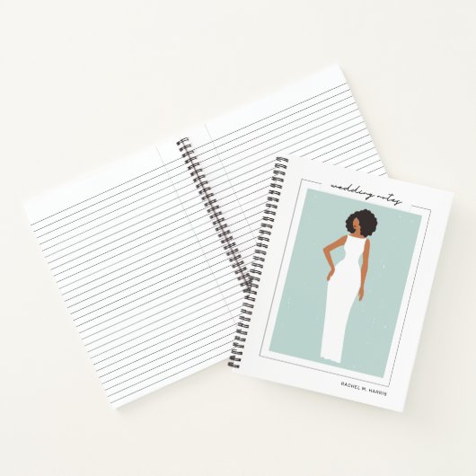 Bruid Met Trouwplan Notebook Notitieboek (Binnen)