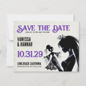 Bruid met Voodoo Doll Bride Save The Date (Voorkant)
