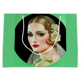 bruid met witte roos groot cadeauzakje