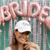 Bruid Modern Script Diamant Afscheid Als Meisje Trucker Pet