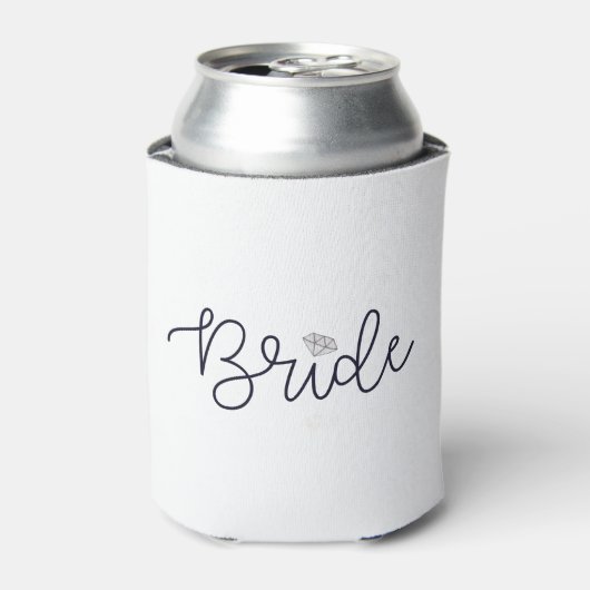 Bruid Modern Script Diamond Bachelorette Party Blikjeskoeler (Blikje Voorkant)