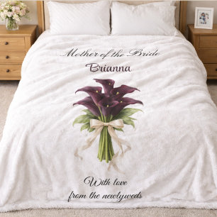 Bruid-moeder Calla Lelie Huwelijksfeest Cadeau Fleece Deken
