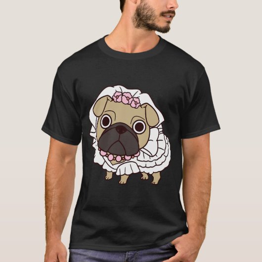 Bruid Mops T-shirt (Voorkant)
