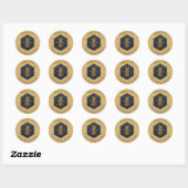 Bruid naar Bee Honeycomb Vrijgezellenfeest Gold Ho Ronde Sticker (Vel)