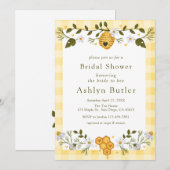Bruid naar Bee Plaid Bridal Shower Uitnodiging (Voorkant / Achterkant)