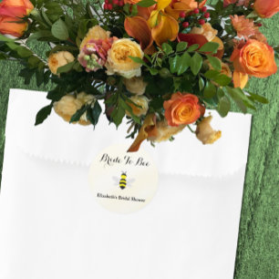 Bruid naar bijen Vrijgezellenfeest Ronde Sticker