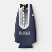 BRUID Navy Blauw Bruiloft Bruidsfeest Groomsman Flesjeskoeler (Achterkant)