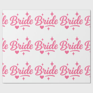 Bruid Neon Roze Cadeaupapier