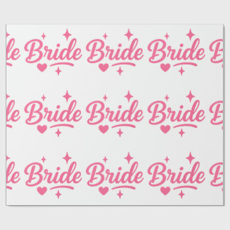 Bruid Neon Roze Cadeaupapier