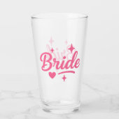 Bruid Neon Roze Glas (Achterkant)