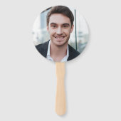 Bruid of Bruidegom Foto Mr Mrs Bruiloft Spel Handwaaier (Voorkant)