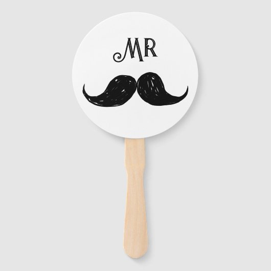 Bruid of bruidegom huwelijksspellen handwaaier (Achterkant)