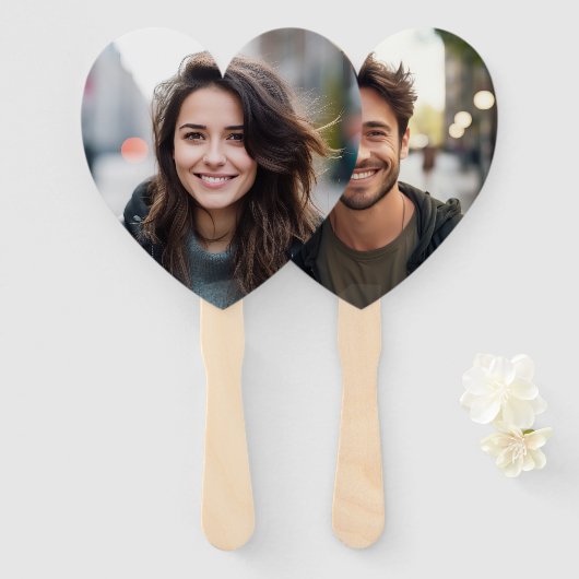 Bruid of bruidegom spel, aangepaste foto's, hem of handwaaier (Voorkant en achterkant)