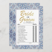 Bruid of Bruidegom spel volledig aanpasbare kaart (Voorkant / Achterkant)