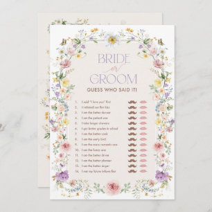 Bruid of Bruidegom Wildflower Vrijgezellenfeest Ga Kaart