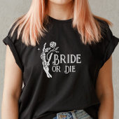 Bruid of Die Gothic Skeleton Hart Bachelorette T-shirt