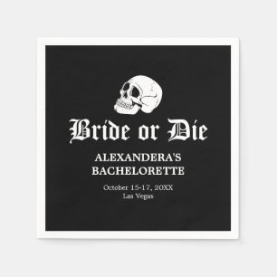 Bruid of Die Til Death Doe Ons Feest Bachelorette Servet