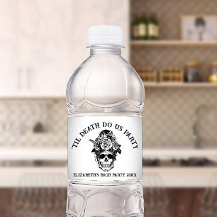 Bruid of Sterf Bachelorette Feestje Aangepaste Bru Waterfles Etiket