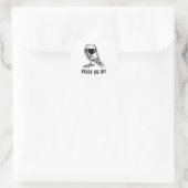Bruid of Sterf Bruidsfeest met Skelet Thema Ronde Sticker (Tas)