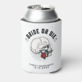 Bruid of Sterf Schedel Bachelorette Feestje Blikjeskoeler (Blikje Achterkant)