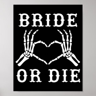 Bruid of Sterf Skelet Gotische Halloween Bachelore Poster