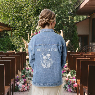 Bruid of sterf tot de dood denim jacket