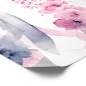 bruid om elegant witte jurk bruids welkom poster (Hoek)