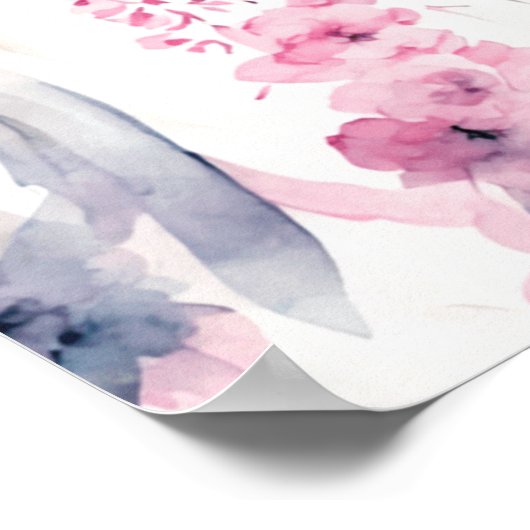 bruid om elegant witte jurk bruids welkom poster (Hoek)