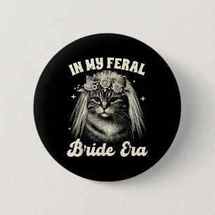 Bruid om kat te zijn moeder kat bruids bruiloft in ronde button 5,7 cm