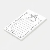 Bruid om te doen lijst bruiloft post-it® notes (Schuin)