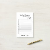 Bruid om te doen lijst bruiloft post-it® notes (Op bureau)