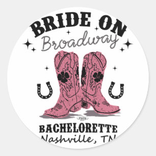 Bruid op Broadway De ultieme Nashville vrijgezelle Ronde Sticker