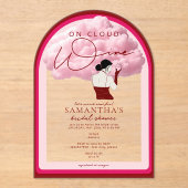 Bruid op Cloud Wijn Napa Winery Bachelorette Party Acryl Uitnodigingen (Voorkant)