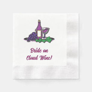 Bruid op wolk wijn! servet