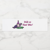 Bruid op wolk wijn! waterfles etiket (Enkel label)