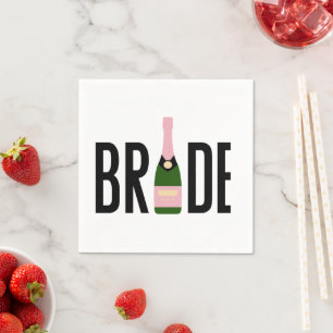 Bruid Roze Champagne Bachelorette Servet