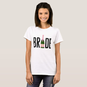 Bruid Roze Champagne Meidenavakantie T-Shirt