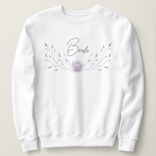 Bruid roze en witte lotus trui (Design voorkant)