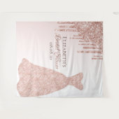 Bruid roze gouden jurk naam wandkleed (Voorkant (horizontaal))