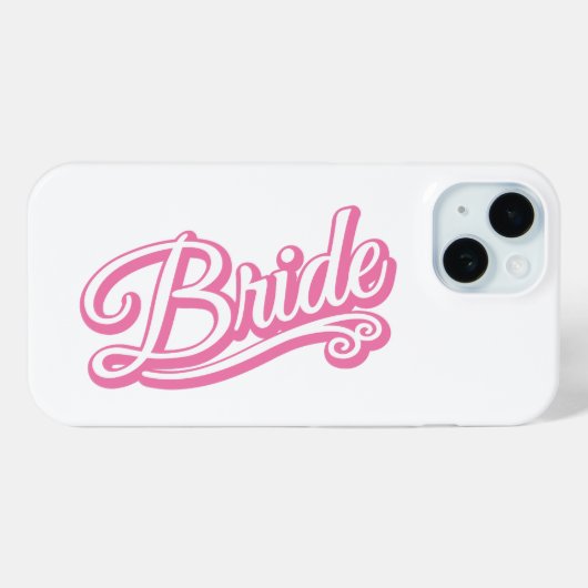 Bruid roze/wit op wit Case-Mate iPhone case (Achterkant (horizontaal))
