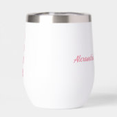 Bruid schattig retro roze, gepersonaliseerd met na (Achterkant)