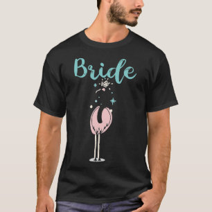 Bruid - Schattige Flamingo Bachelorette Bruidsfees T-shirt
