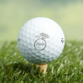 Bruid Script Huwelijksdatum Golfballen (Insitu Shirt)