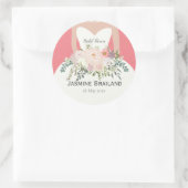 Bruid silhouet bruidsfeest ronde sticker (Tas)