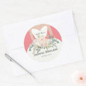 Bruid silhouet bruiloft feest ronde sticker (Envelop)