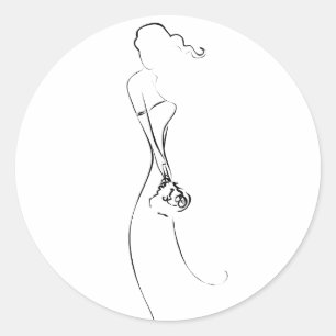 Bruid Silhouette Clipart Bruiloft Stickers