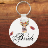 Bruid Sleutelhanger boho hert Buck Head Browning B (Voorkant)