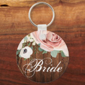 Bruid Sleutelhanger geometrische tuin Roos schuur (Voorkant)